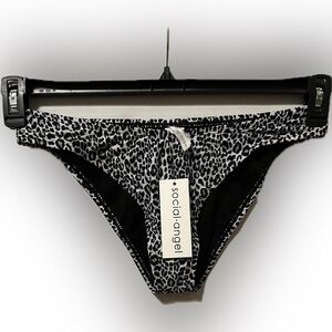 Social angel swimsuit bikini leopard print medium NWT